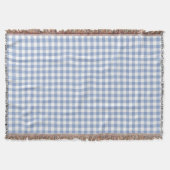 Gecontroleerd Blauw Gingham Classic patroon Deken (Voorkant)