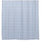 Gecontroleerd Blauw Gingham Classic patroon Douchegordijn (Voorkant)
