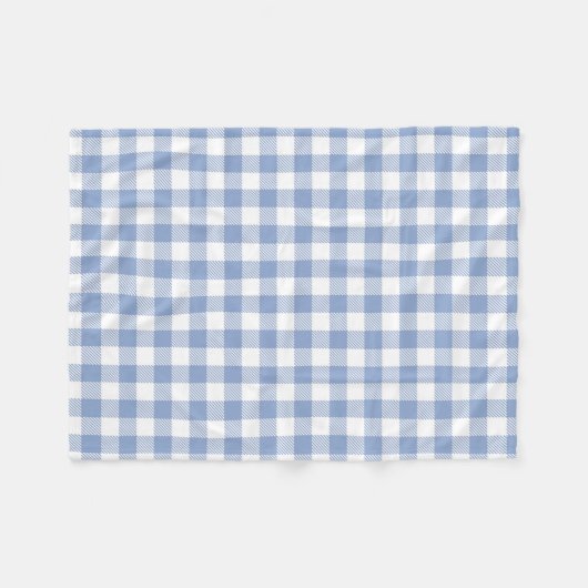 Gecontroleerd Blauw Gingham Classic patroon Fleece Deken (Voorkant (Horizontaal))