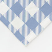 Gecontroleerd Blauw Gingham Classic patroon Fleece Deken (Hoek)