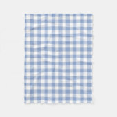 Gecontroleerd Blauw Gingham Classic patroon Fleece Deken (Voorkant)
