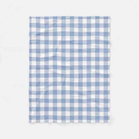 Gecontroleerd Blauw Gingham Classic patroon Fleece Deken (Voorkant)