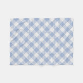 Gecontroleerd Blauw Gingham Classic patroon Fleece Deken (Voorkant (Horizontaal))