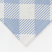 Gecontroleerd Blauw Gingham Classic patroon Fleece Deken (Hoek)