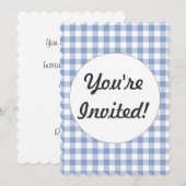 Gecontroleerd Blauw Gingham Classic patroon Kaart (Voorkant / Achterkant)