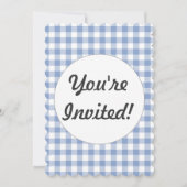 Gecontroleerd Blauw Gingham Classic patroon Kaart (Voorkant)