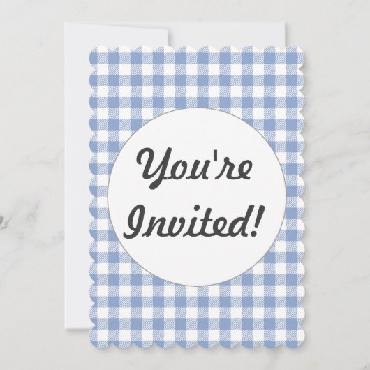 Gecontroleerd Blauw Gingham Classic patroon Kaart (Voorkant)