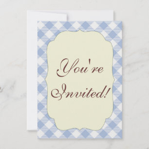 Gecontroleerd Blauw Gingham Classic patroon Kaart