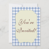 Gecontroleerd Blauw Gingham Classic patroon Kaart (Voorkant)