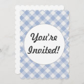 Gecontroleerd Blauw Gingham Classic patroon Kaart (Voorkant / Achterkant)
