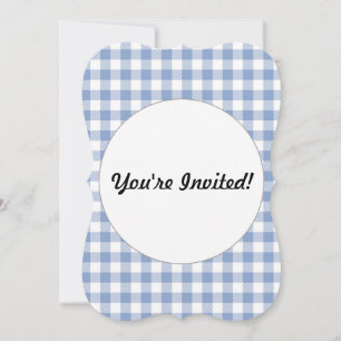 Gecontroleerd Blauw Gingham Classic patroon Kaart