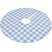Gecontroleerd Blauw Gingham Classic patroon Kerstboom Rok (Gekanteld)