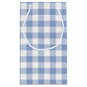 Gecontroleerd Blauw Gingham Classic patroon Klein Cadeauzakje (Achterkant)