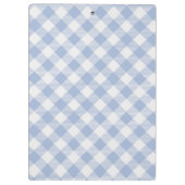 Gecontroleerd Blauw Gingham Classic patroon Klembord (Achterkant)