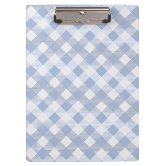 Gecontroleerd Blauw Gingham Classic patroon Klembord (Voorkant)