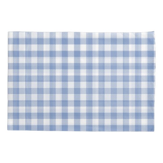 Gecontroleerd Blauw Gingham Classic patroon Kussensloop (Achterkant-Links)