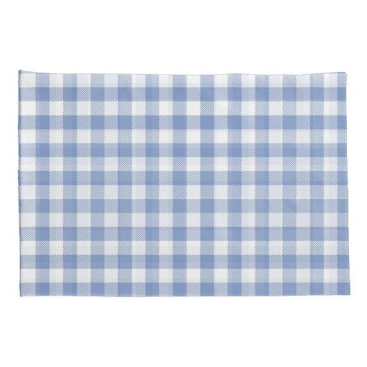Gecontroleerd Blauw Gingham Classic patroon Kussensloop (Achterkant-Rechts)