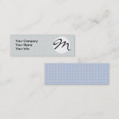 Gecontroleerd Blauw Gingham Classic patroon Mini Visitekaartje (Voorkant / Achterkant)