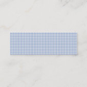 Gecontroleerd Blauw Gingham Classic patroon Mini Visitekaartje (Achterkant)