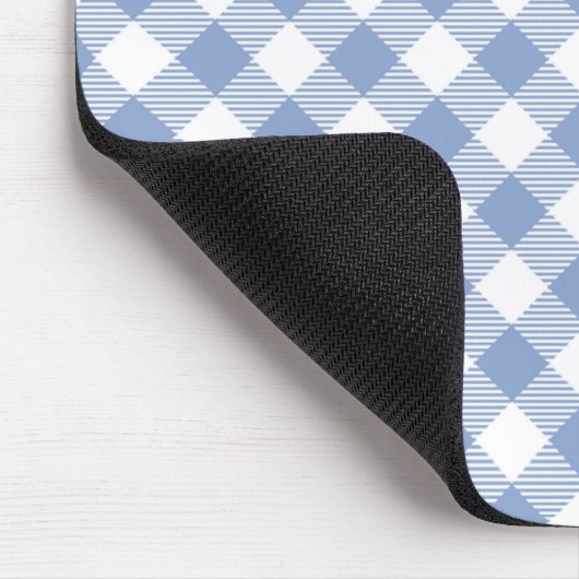 Gecontroleerd Blauw Gingham Classic patroon Muismat (Hoek)