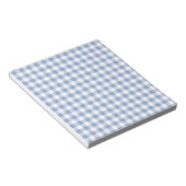 Gecontroleerd Blauw Gingham Classic patroon Notitieblok (Schuin)