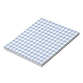 Gecontroleerd Blauw Gingham Classic patroon Notitieblok (Linkerzijde)