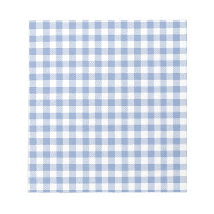 Gecontroleerd Blauw Gingham Classic patroon Notitieblok