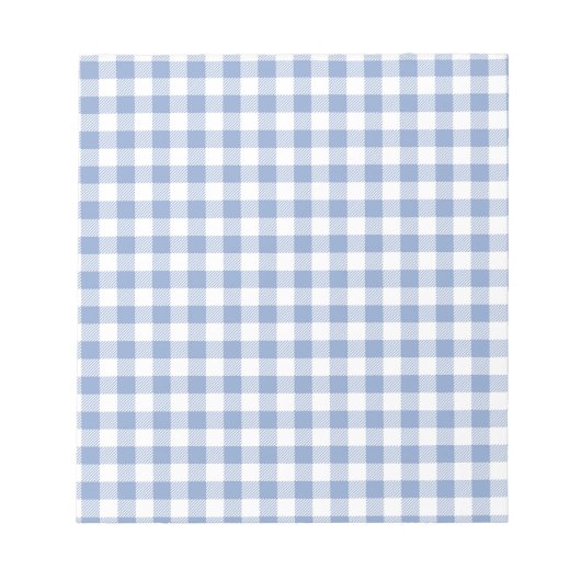 Gecontroleerd Blauw Gingham Classic patroon Notitieblok (Voorkant)