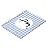 Gecontroleerd Blauw Gingham Classic patroon Notitieboek (Linkerzijde)