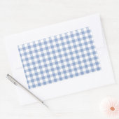 Gecontroleerd Blauw Gingham Classic patroon Rechthoekige Sticker (Envelop)