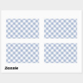 Gecontroleerd Blauw Gingham Classic patroon Rechthoekige Sticker (Vel)