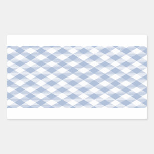 Gecontroleerd Blauw Gingham Classic patroon Rechthoekige Sticker