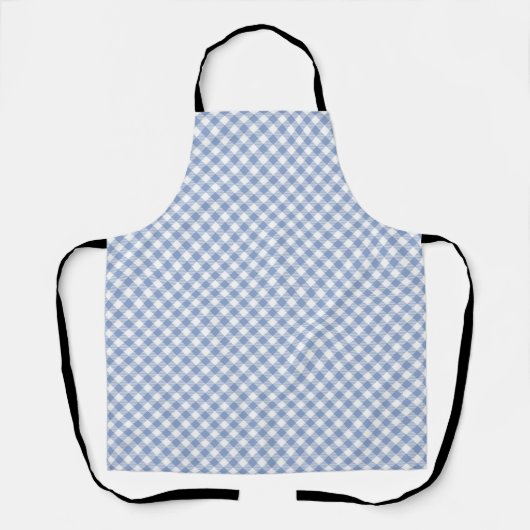 Gecontroleerd Blauw Gingham Classic patroon Schort (Voorkant)