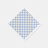 Gecontroleerd Blauw Gingham Classic patroon Servetten (Hoek)