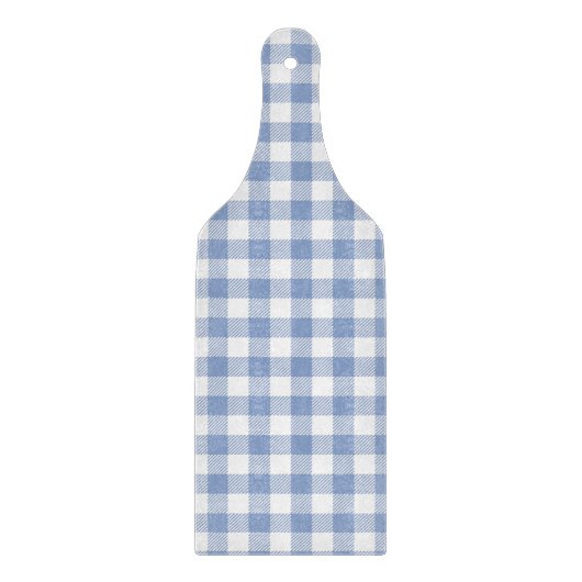 Gecontroleerd Blauw Gingham Classic patroon Snijplank (Voorkant)