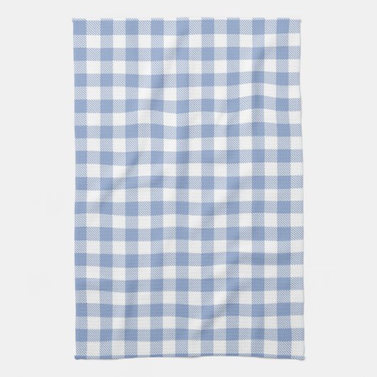 Gecontroleerd Blauw Gingham Classic patroon Theedoek (Verticaal)