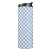 Gecontroleerd Blauw Gingham Classic patroon Thermosbeker (Gedraaid links)