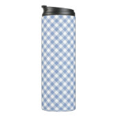 Gecontroleerd Blauw Gingham Classic patroon Thermosbeker (Geroteerd rechts)