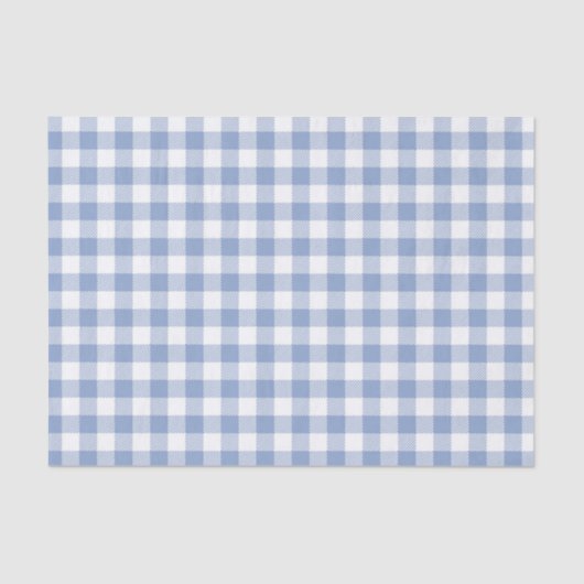 Gecontroleerd Blauw Gingham Classic patroon Tissuepapier (Voorkant)