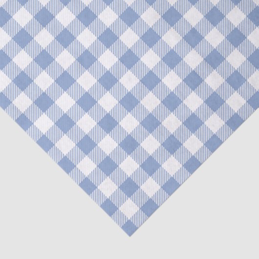 Gecontroleerd Blauw Gingham Classic patroon Tissuepapier (Detail)