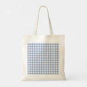 Gecontroleerd Blauw Gingham Classic patroon Tote Bag (Achterkant)