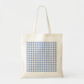 Gecontroleerd Blauw Gingham Classic patroon Tote Bag (Voorkant)