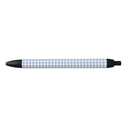 Gecontroleerd Blauw Gingham Classic patroon Zwarte Inkt Pen (Voorkant)