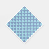 Gecontroleerd blauw/grijs en pastblauw servet (Hoek)