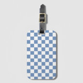Gecontroleerd blauw/grijs en wit bagagelabel (Voorkant (verticaal))