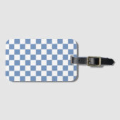 Gecontroleerd blauw/grijs en wit bagagelabel (Voorkant (horizontaal))