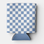 Gecontroleerd blauw/grijs en wit blikjeskoeler (Voorkant)