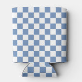 Gecontroleerd blauw/grijs en wit blikjeskoeler (Achterkant)