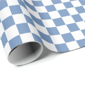 Gecontroleerd blauw/grijs en wit cadeaupapier (Rol Hoek)
