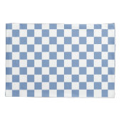 Gecontroleerd blauw/grijs en wit kussensloop (Achterkant)
